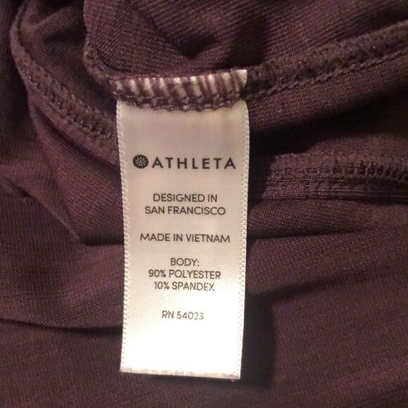 ATHLETA M Purple Heathered Full Zip Athletic Hooded Jacket with Pockets - Picture 11 of 13